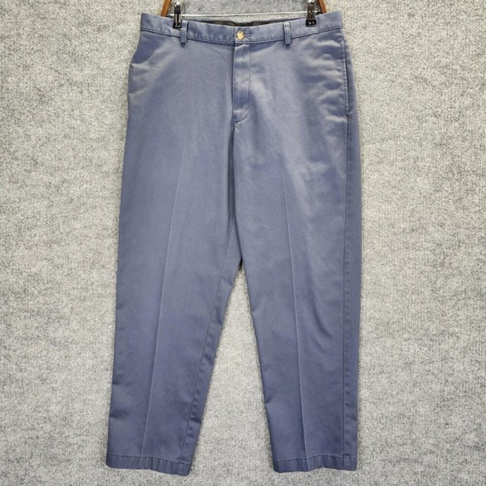 L.L. Bean Pants Mens 35x29 Blue Classic Fit Chino Cotton Casual Straight Leg